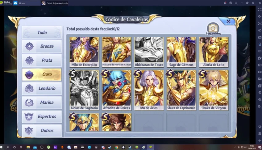 Conta Saint Seiya Awakening top