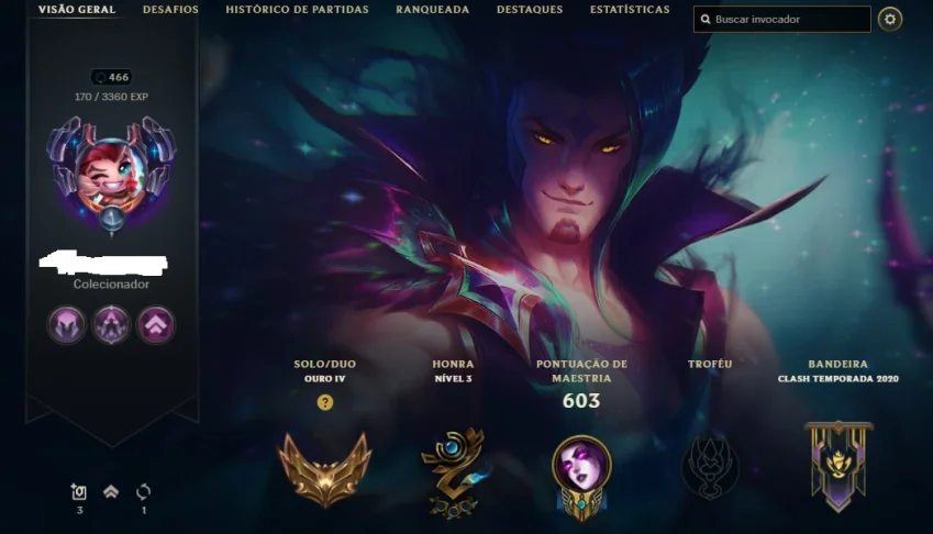 Conta LOL gold4 331 skins 42 skins lendárias todos champs