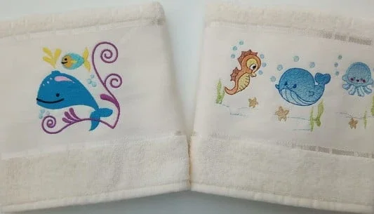 Kit com 2 Toalhas de Rosto Personalizadas