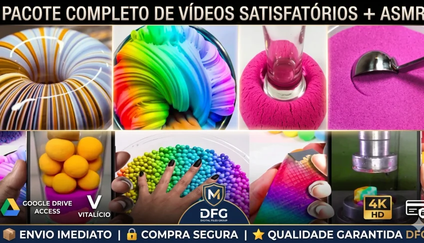 👑 Mega Pack Vídeos Satisfatórios + Asmr (Pronto Para Tiktok