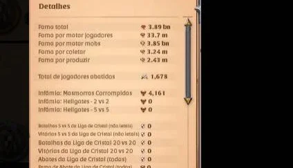 Conta Albion End Game 3,89Bn Fama Total