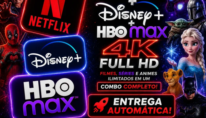 Netflix + Disney Plus + Hbo Max -30 Dias- Entrega automatica
