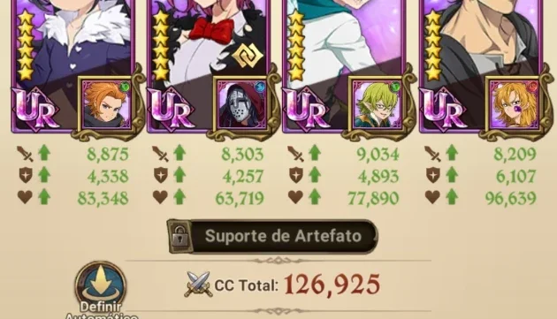 Conta do  Seven Deadly Sins Global Mobile Lev 90