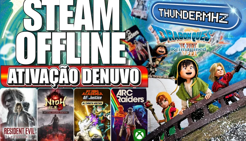 Dragon Quest 7 VII Reimagined Deluxe: Conta Steam Offline PC