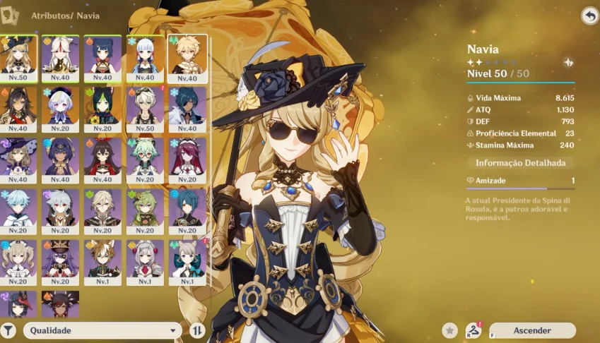 Conta Genshin Impact | Navia + Ayaka + Dehya