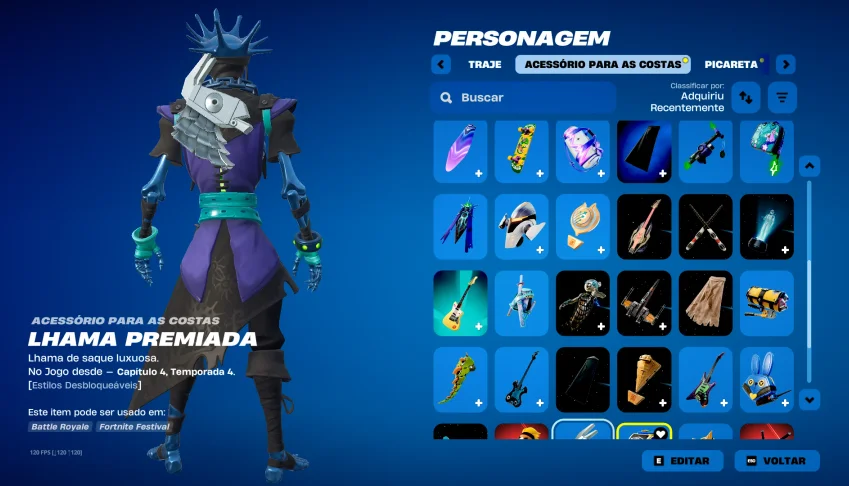 Conta de fortnite, +32 skins,+50 picaretas