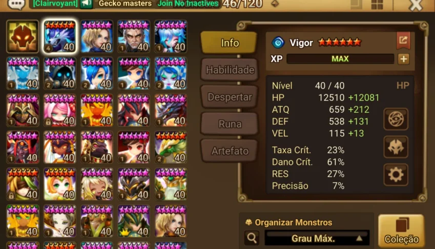 Conta +45 nat 5* muitas transmog e LDs 4*