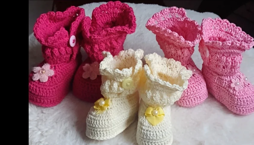 Botinha de Crochê para Bebê