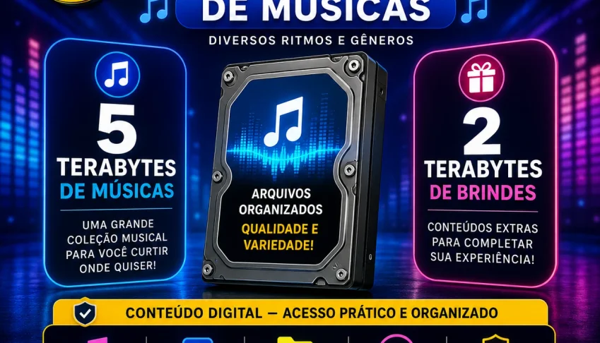 🎵 Coleção Musical Digital – 5 Tb + 2 Tb De Bônus! 🎵