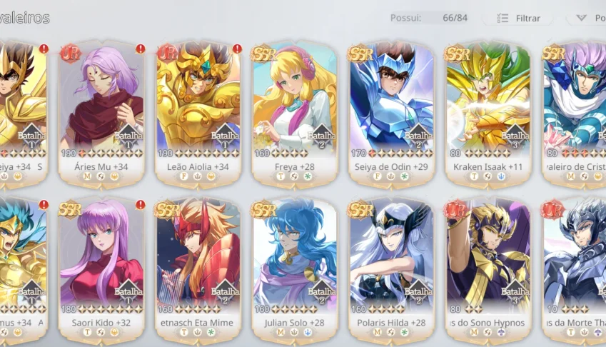 Conta do Saint Seiya Ex a Venda
