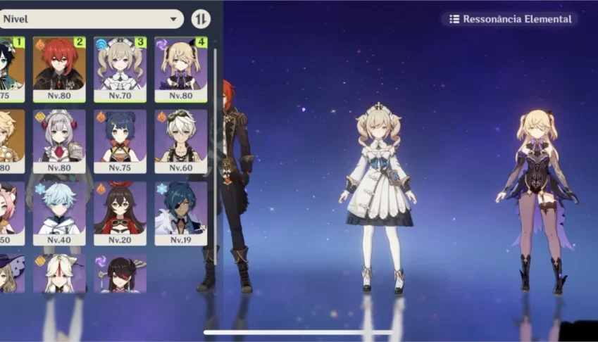Conta Genshin Impact AR48 Venti e Diluc + 8769 gemas