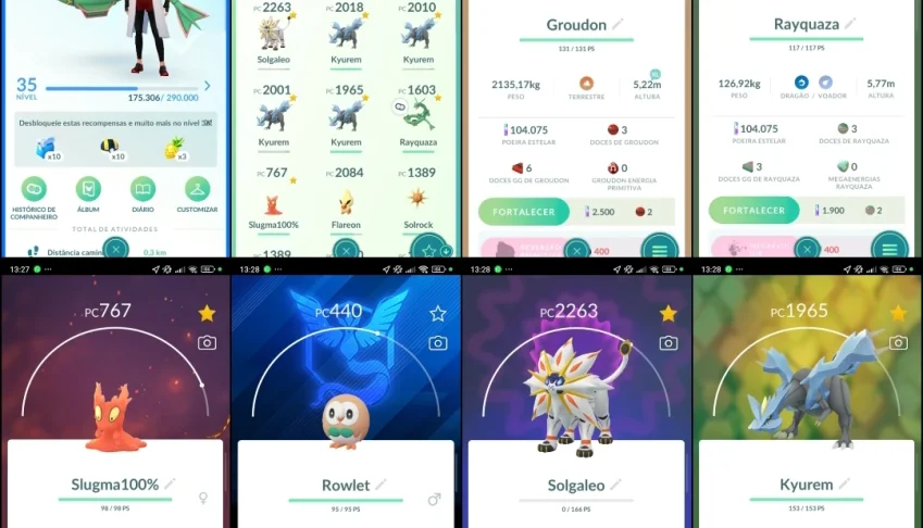 Pokémon GO | Rayquaza | 4 Kyurem | 2 Solgaleo | 100% IV Q274