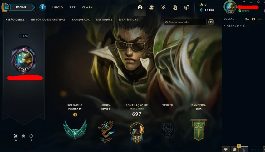 SUPER CONTA DE LOL COM TODOS PERSONAGENS E QUASE 500 SKINS!