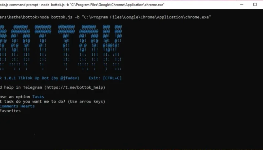 Script para bot de visualização e curtidas no tiktok