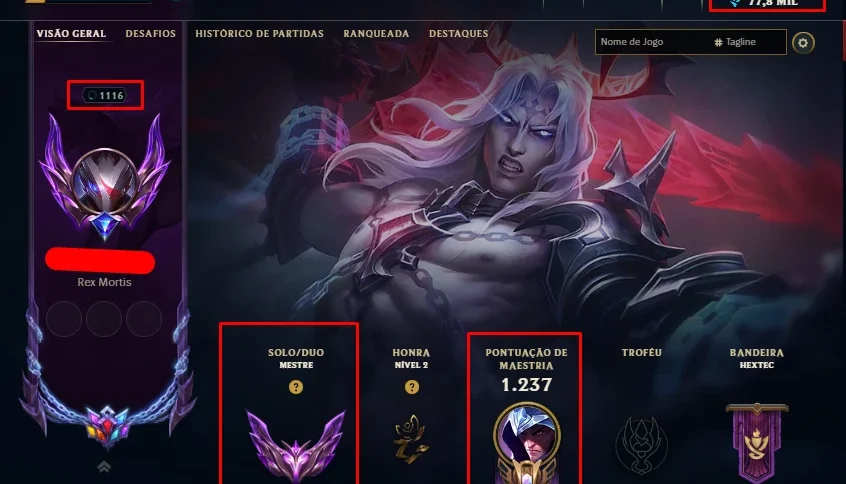 Mono Talon   1 Milhão De Maestria+Viego Gacha/Yasuo Genesis