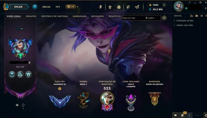 Vendo Conta Lol - Mestre Soloq Ultima Season - 192 Skins