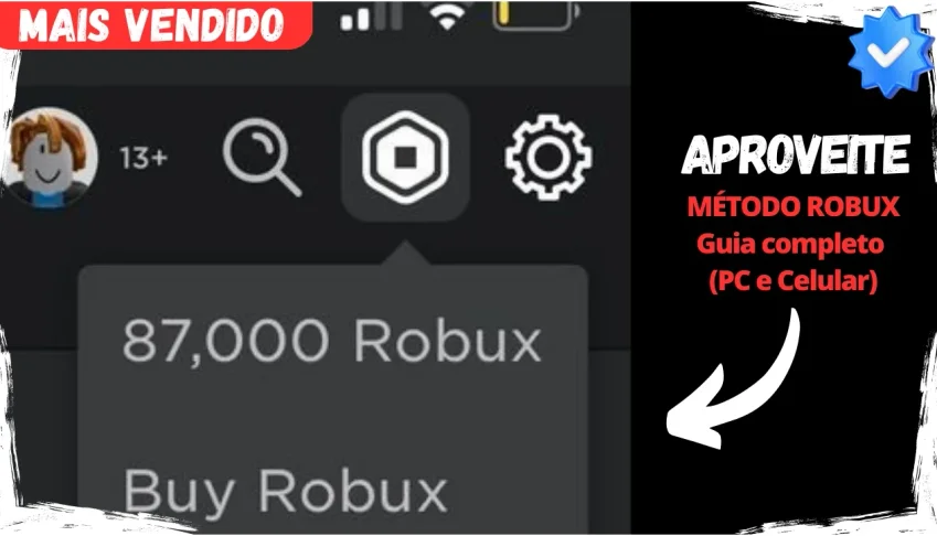 Robux Fácil (PC e Celular) - Entrega automática