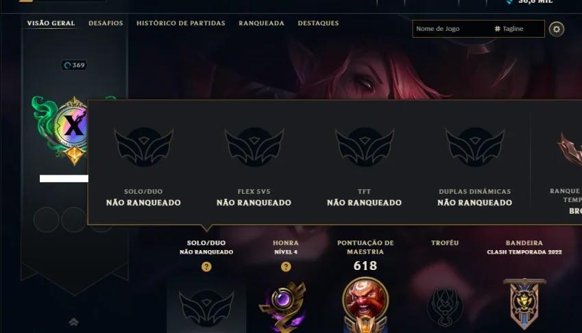 Unranked com TODOS os Champs e 166 Skins ( JG / ADC / ADC )