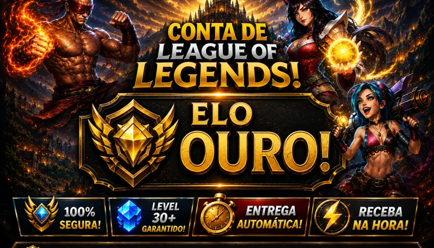 [Entrega Automática] Conta Lol Ouro, 43 Skins, honra 4