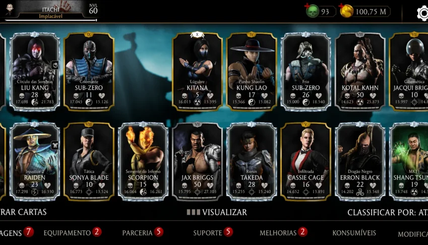 Conta Mortal Kombat Mobile Com 50 Diamantes