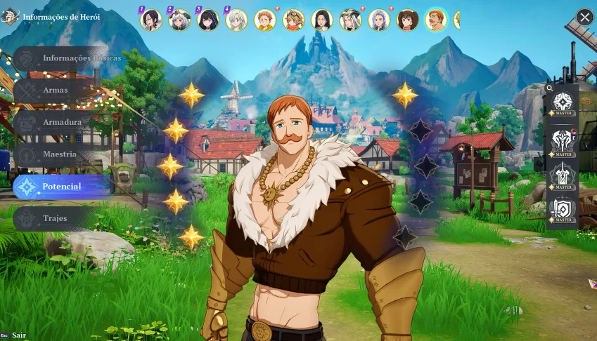 Conta End game | Todos os personagens | Seven Deadly Sins: o