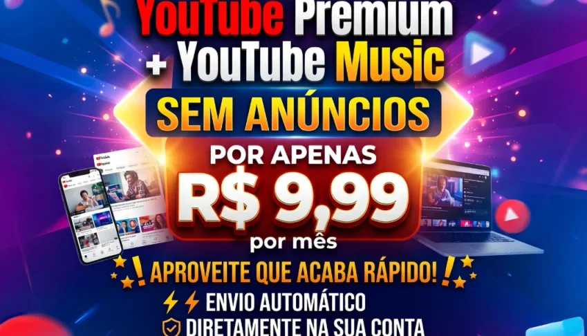 🚀 Youtube Premium + Music 🎵 (30 Dias) + BRINDE
