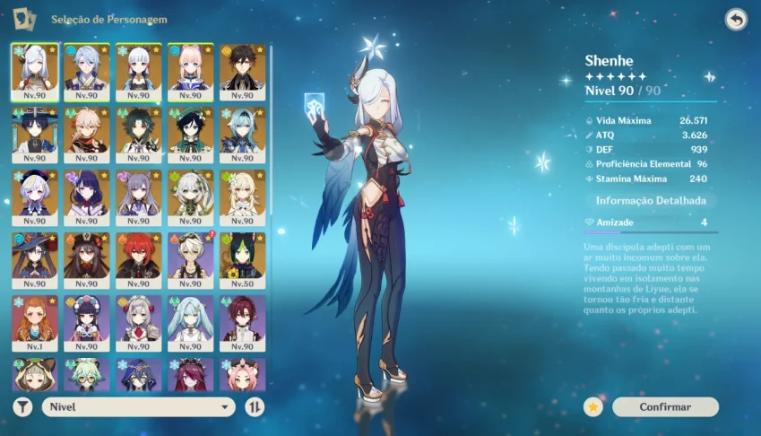 Genshin Impact Ar 60 Endgame 10 Armas T5 E 19 Personagens T5