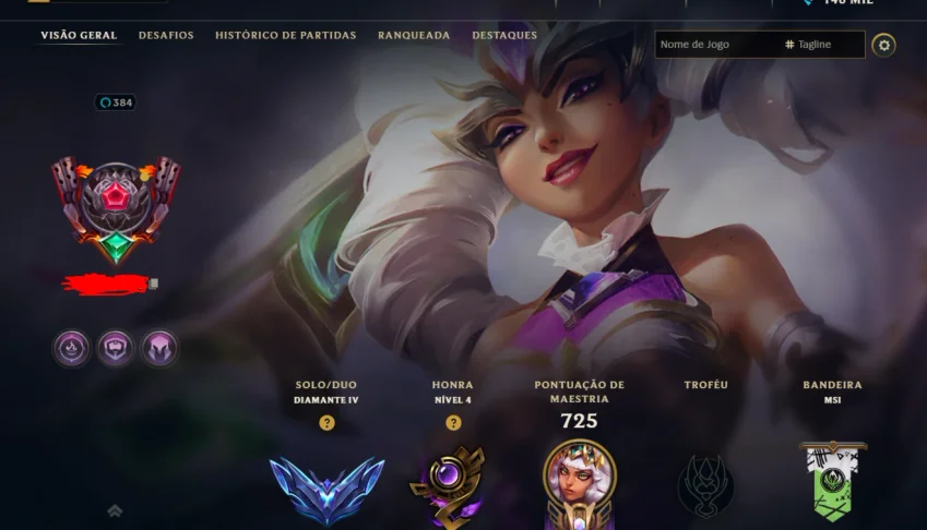 conta diamante IV com todos os champs e 240 skins!
