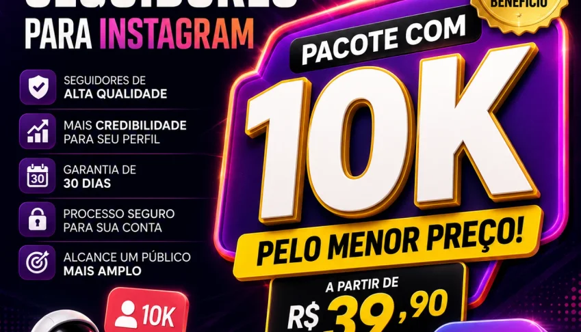 Pacote Com 10K De Seguidores Do Instagram +1 Ano De Garantia