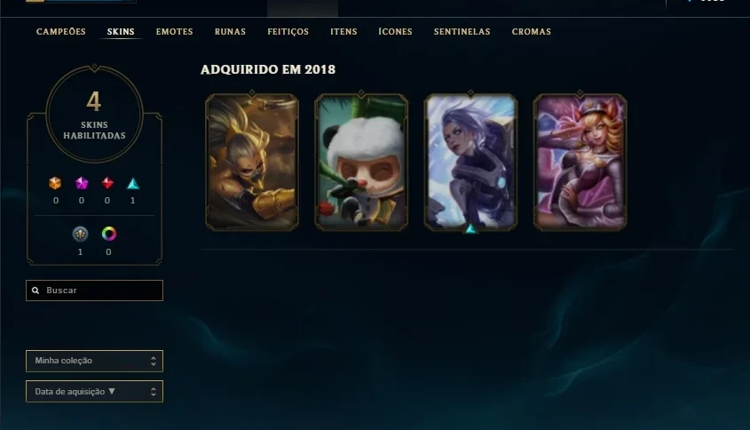 Conta level 33, Prata IV, 21 Campeões