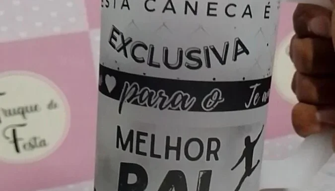 Caneca de Chopp em Vidro Jateado 450 ml - Pai