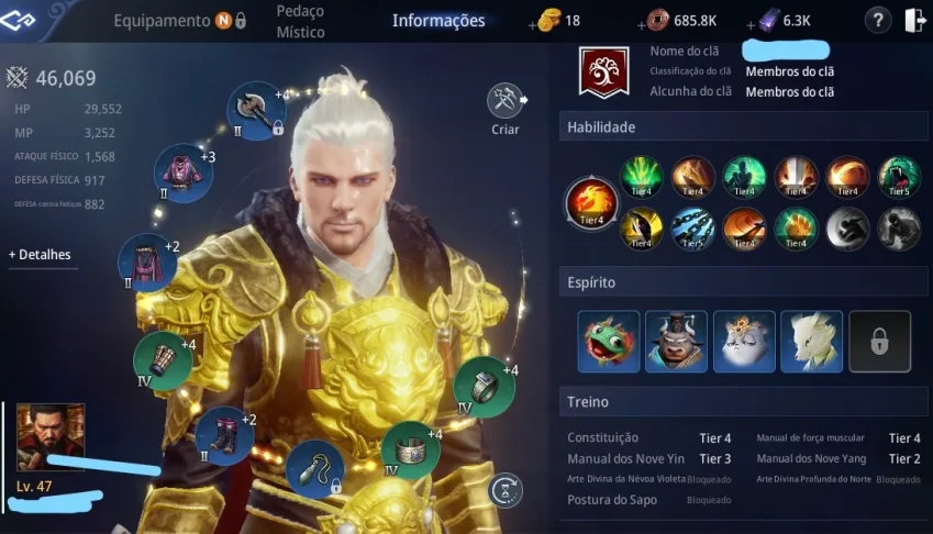 Contas lvl 48 e 47