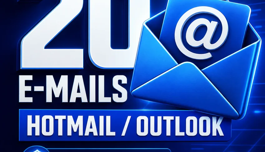 20 Contas Hotmail/Outlook Novas | Login Testado