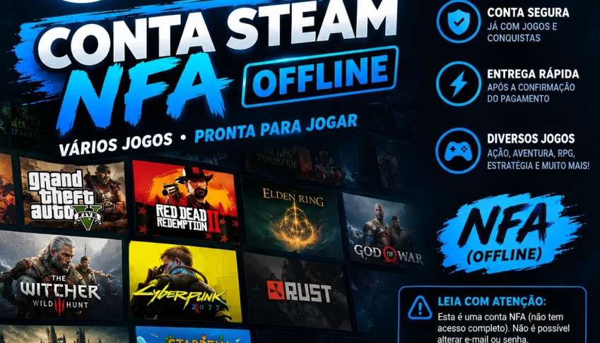 conta steam nfa com o jogo a sua escolha