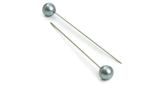 Corsage Pérola Cinza com Fecho - Caixa com 48