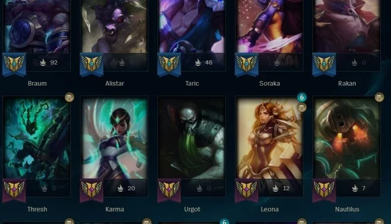 Conta lol Gold IV Main sup