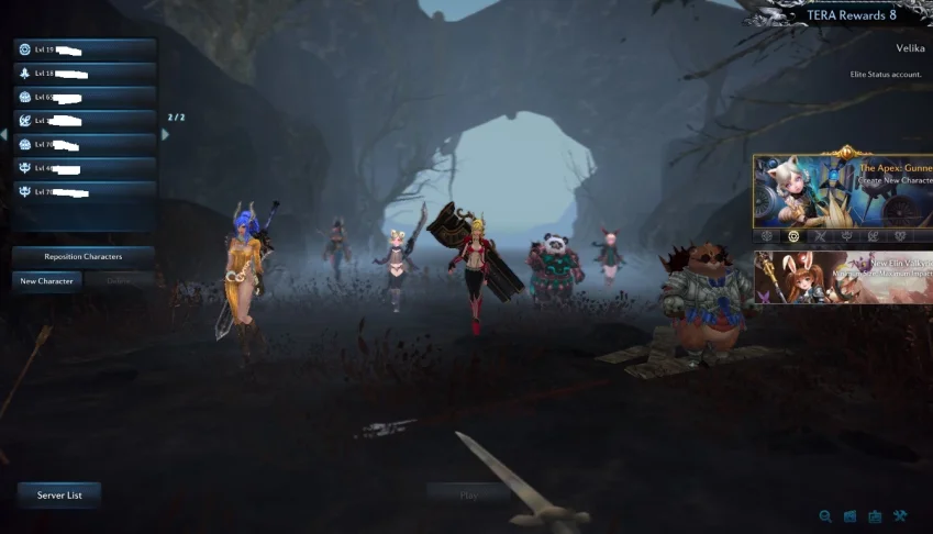Conta no tera online com 7 milhões de gold