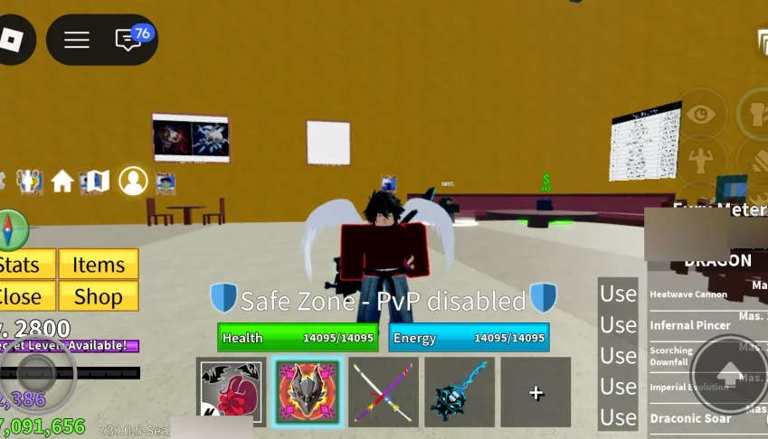 Conta Blox Fruits Com Dragon Perm E Game Pass Super Gemada