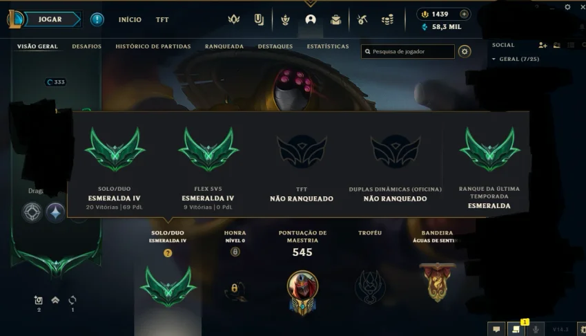Conta LoL All Champs +350 skins com NEO PAX JAX