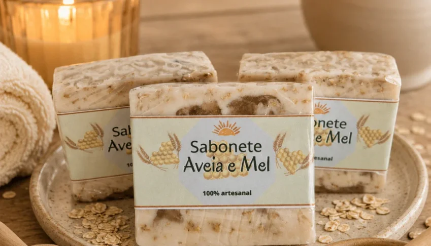 Sabonete Artesanal de Aveia e Mel