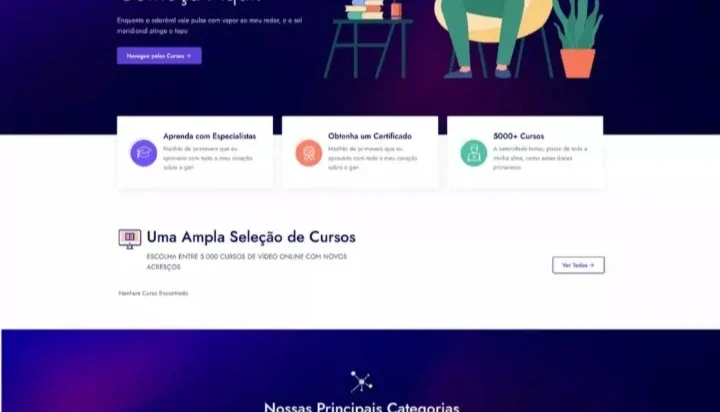 Cursos EDA Site Pronto com Painel Adm