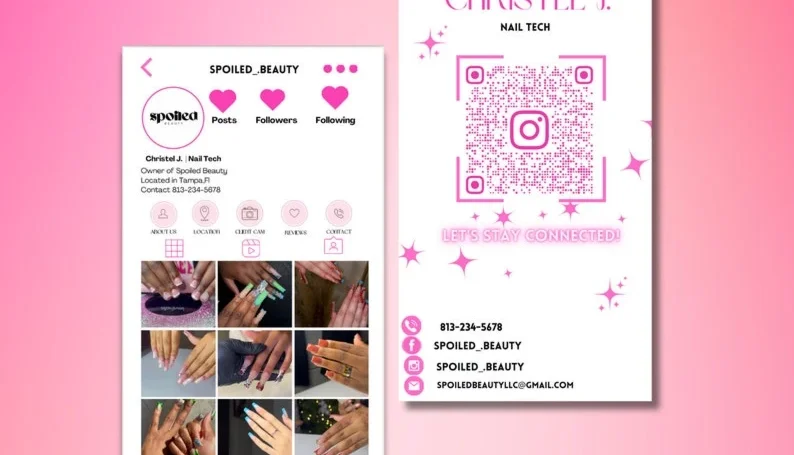 Crio o design do seu Cartões de visita modelo Instagram