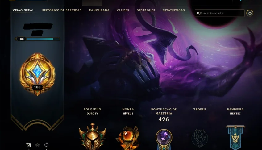 Conta de League Of Legends LVL188
