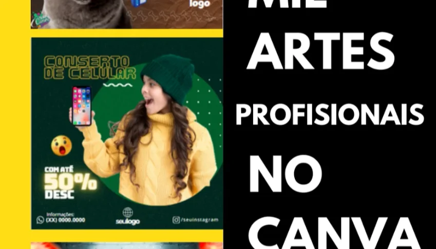 10 Mil artes no canva Profissionais Editáveis
