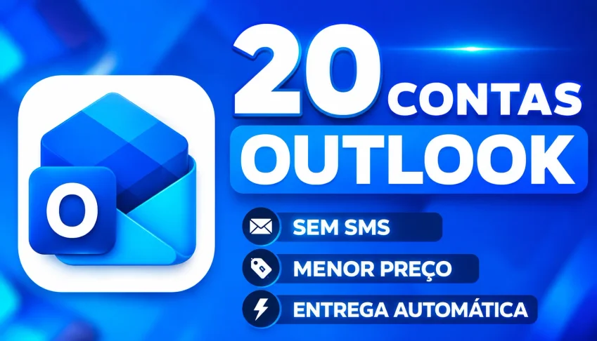 20X Contas Email Outlook + Entrega Imediata