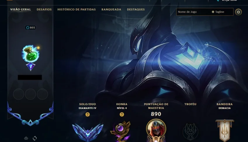 Conta League Of Legends Diamante 4
