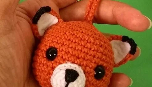 Chaveiro de crochê Raposa
