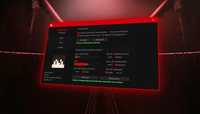 Melhore seu FPS - Kotcka Tweaker (ACESSO MENSAL)