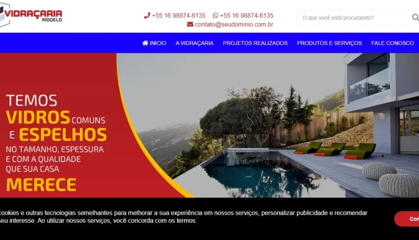 Site Pronto Para Vidraçarias Em Php