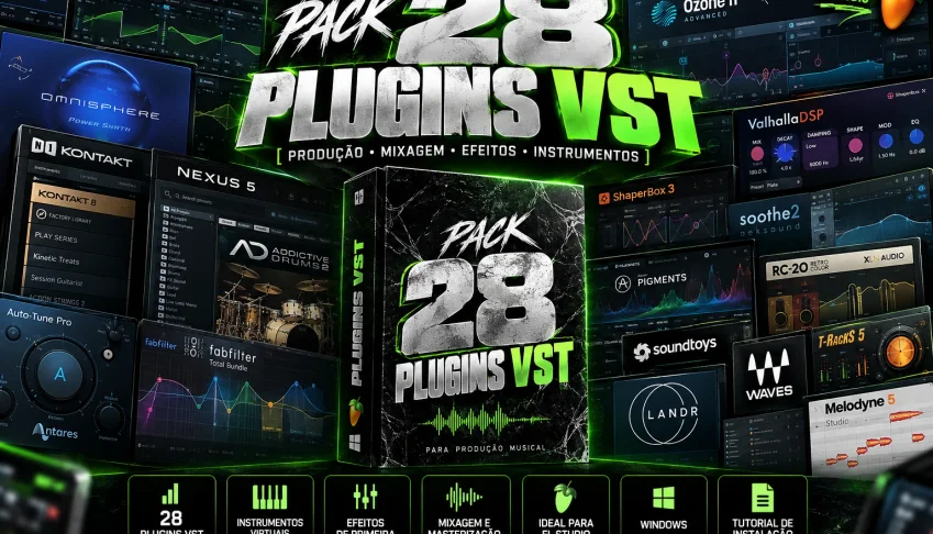 Pack de Plugins VST pra Fazer Musicas | FL Studio | Windows